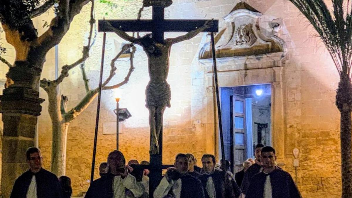 Una imagen de la procesión celebrada en sa Pobla este jueves.