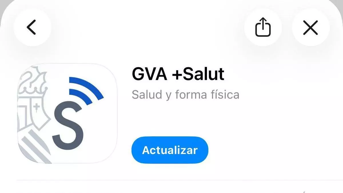 La app GVA+ Salut se pasa también al 'azul Generalitat' y añade novedades: el paciente podrá consultar sus pruebas radiológicas desde el móvil