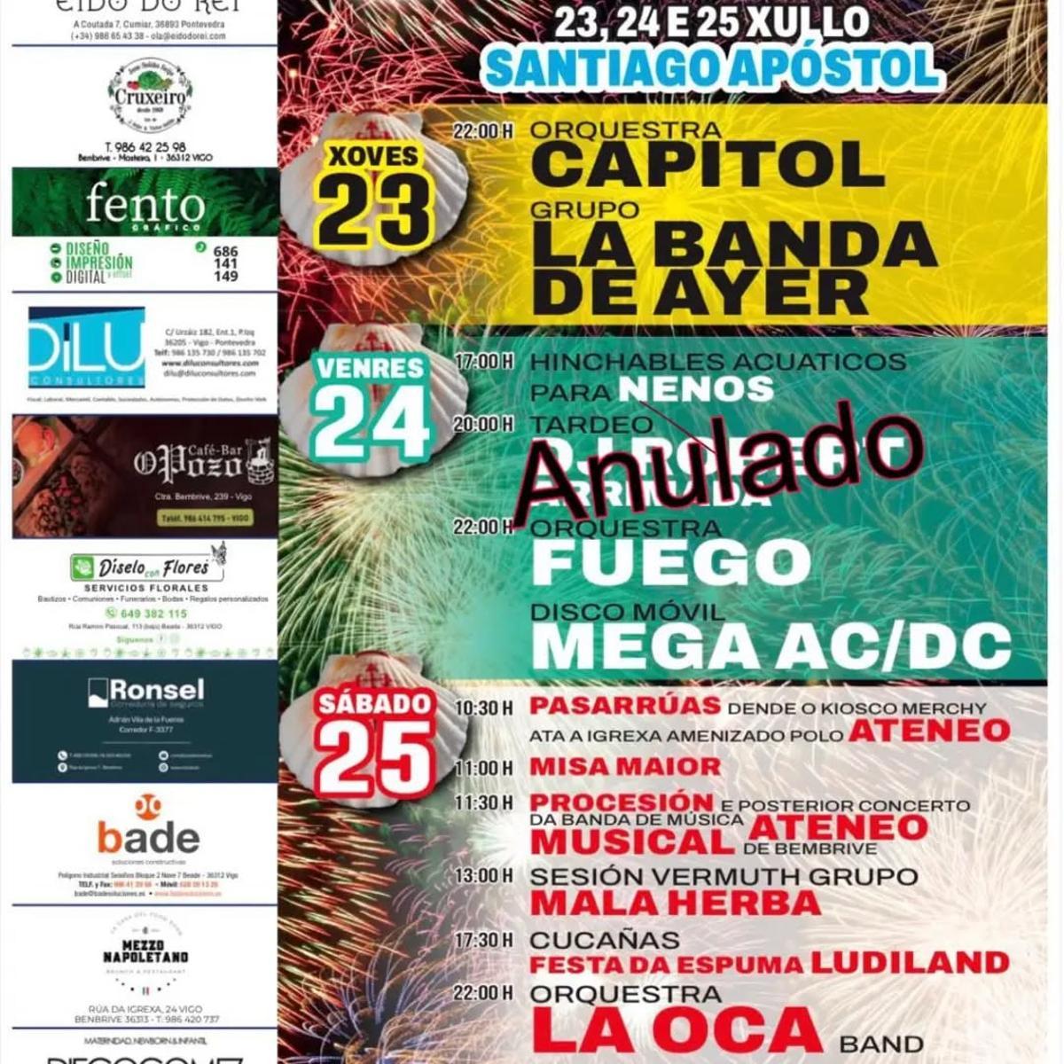 Cartel de las fiestas de Bembrive.
