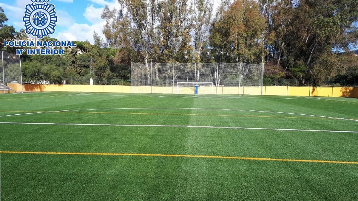 Imagen del campo de fútbol de Las Chapas.
