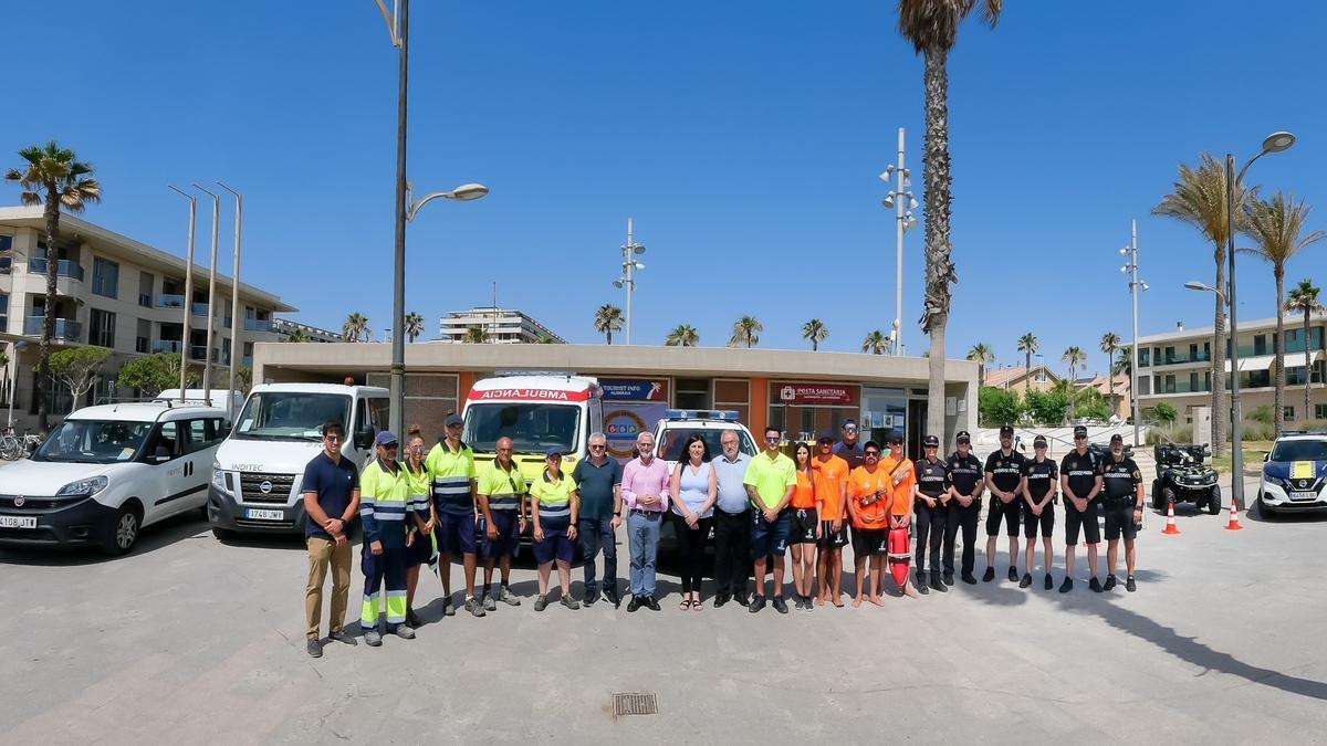 Representantes de los equipos y cuerpos que intervienen en la vigilancia de las playas.