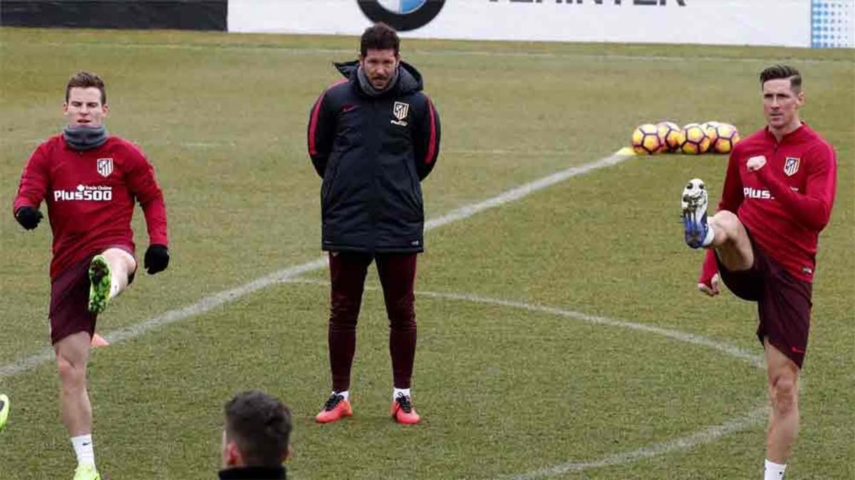 Simeone dirigió el entrenamiento