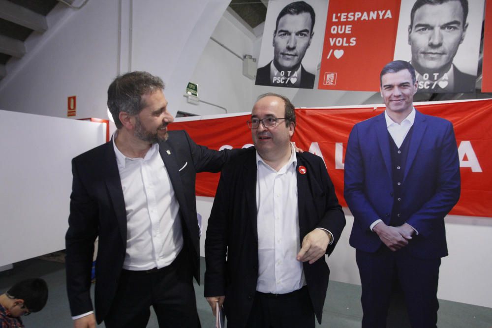 Miquel Iceta dona suport al candidat del PSC de Salt, Joan Martin