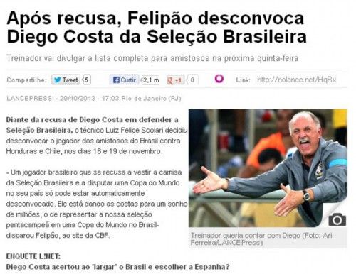 Periódico deportivo brasileño Lance