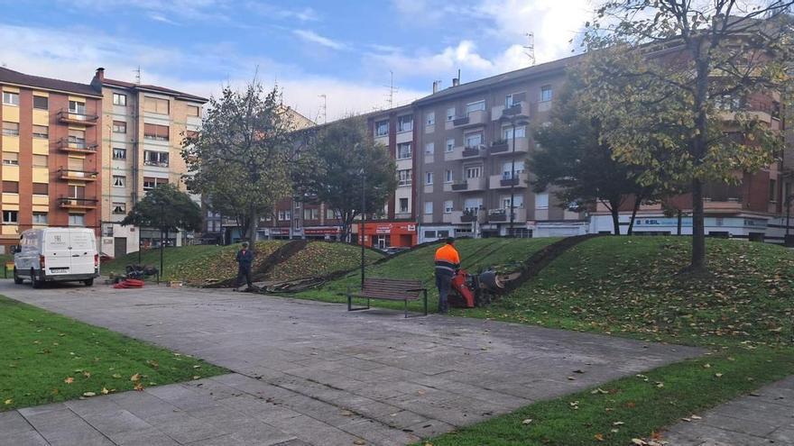 Mieres ya tiene &quot;riego inteligente&quot;: finalizan las obras para automatizar el mantenimiento de los parques y jardines del concejo