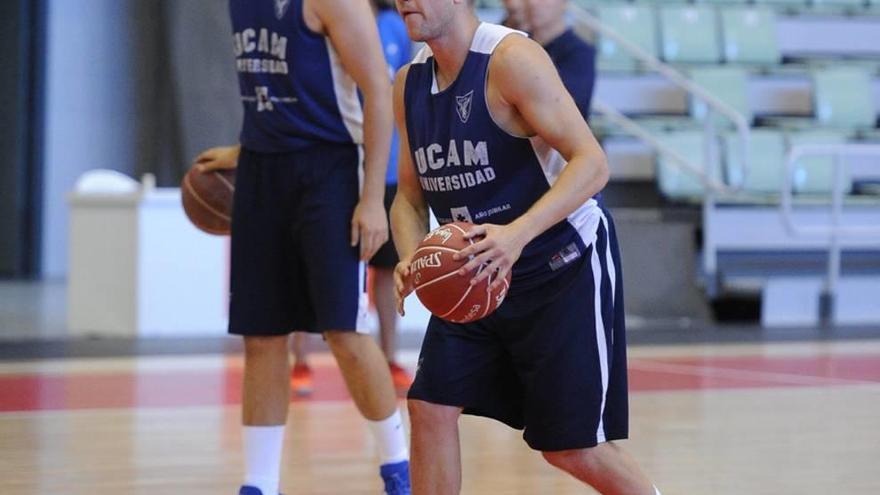 Brad Oleson, durante un entrenamiento en el Palacio.