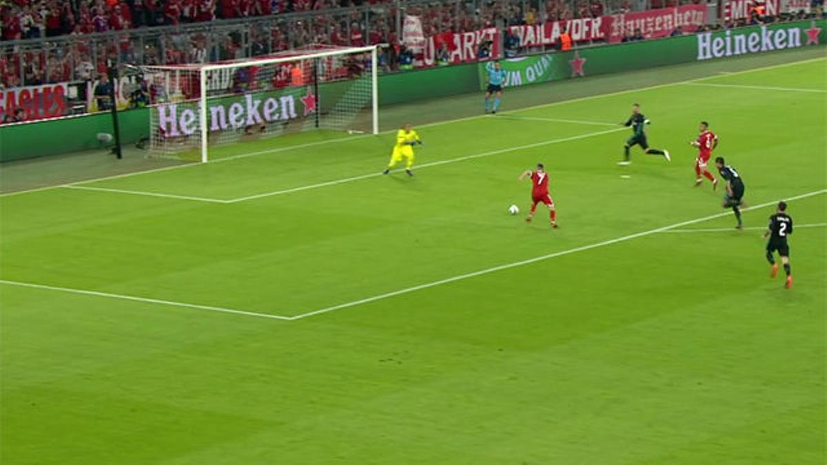 LACHAMPIONS | Bayer Múnich - Real Madrid (1-2): Ribery se quedó solo ante Keylor y falló una ocasión clara