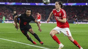 Álvaro Carreras, durante el Benfica-Barça de Champions de esta temporada