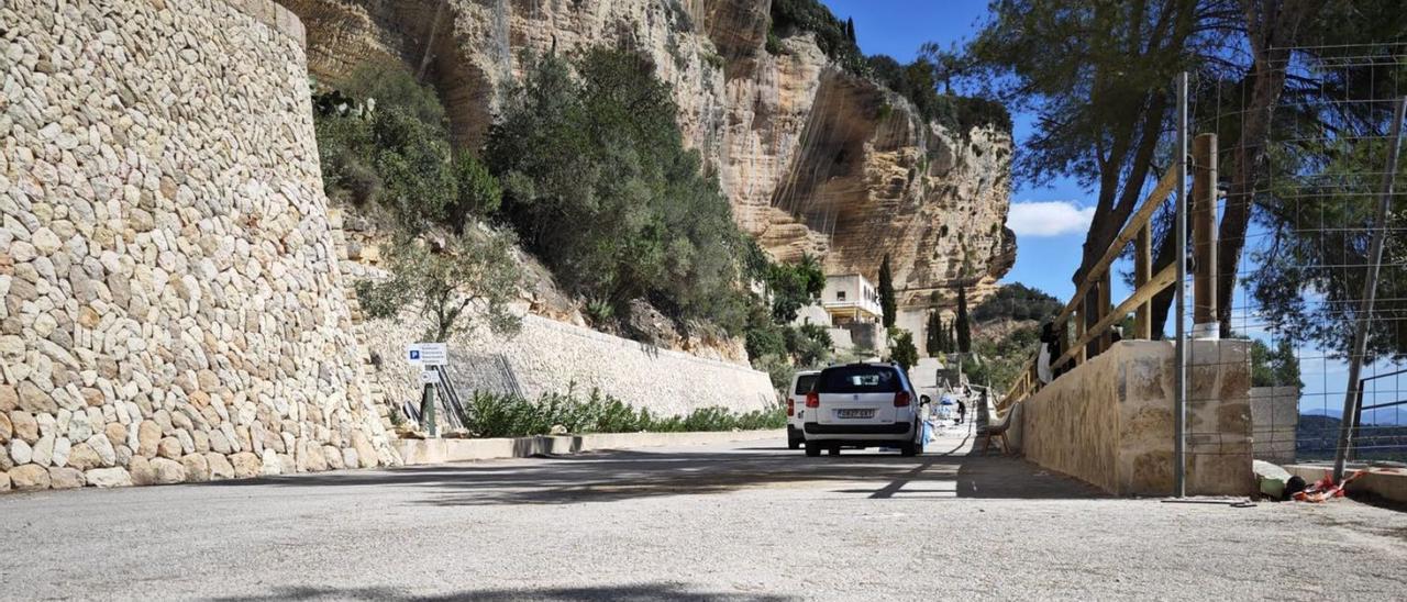 Vista del aparcamiento del Santuari de Gràcia con las obras a punto de finalizar. | R.F.