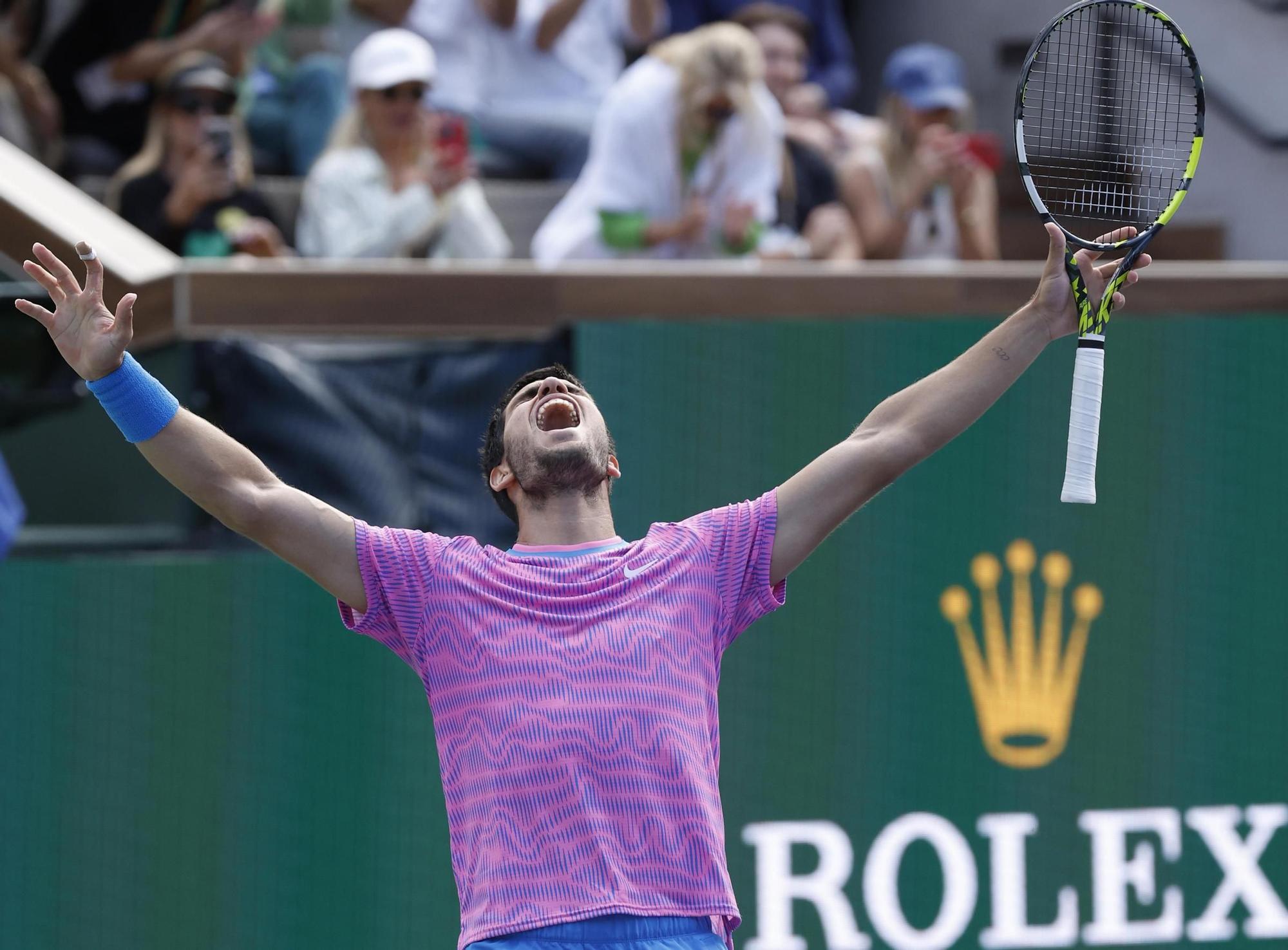 Así celebró Carlos Alcaraz su segundo título de Indian Wells