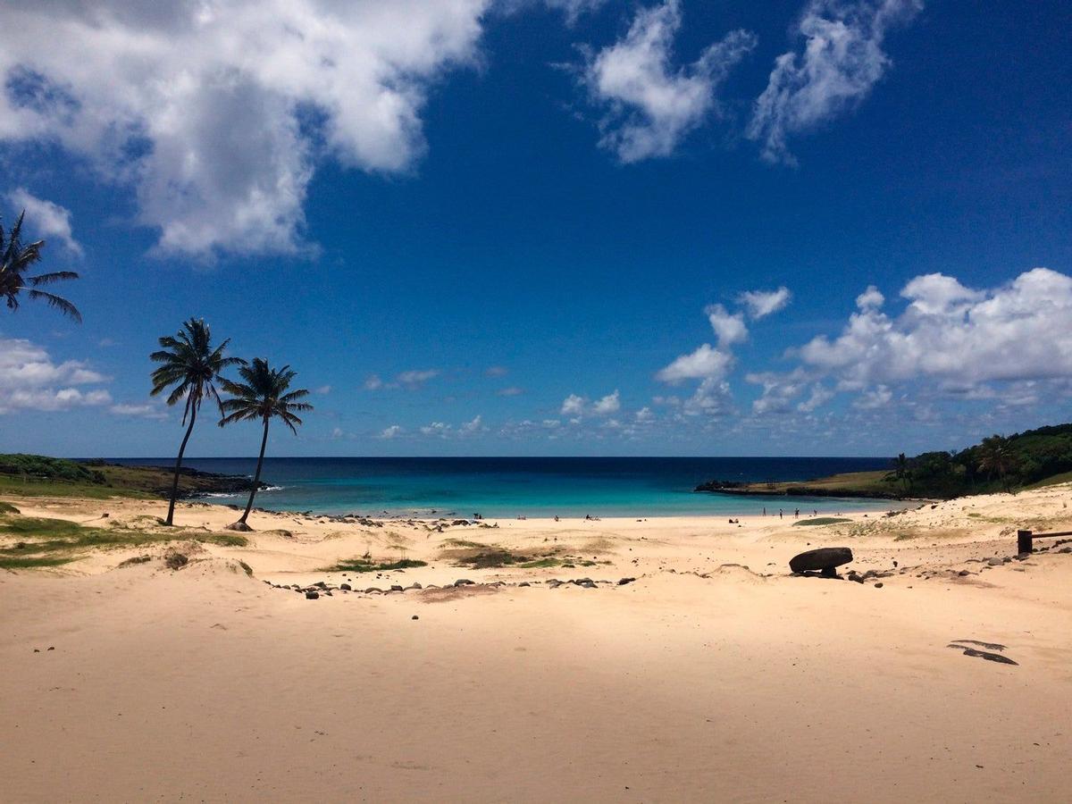 Playa Anakena, Isla de Pascua, Chile