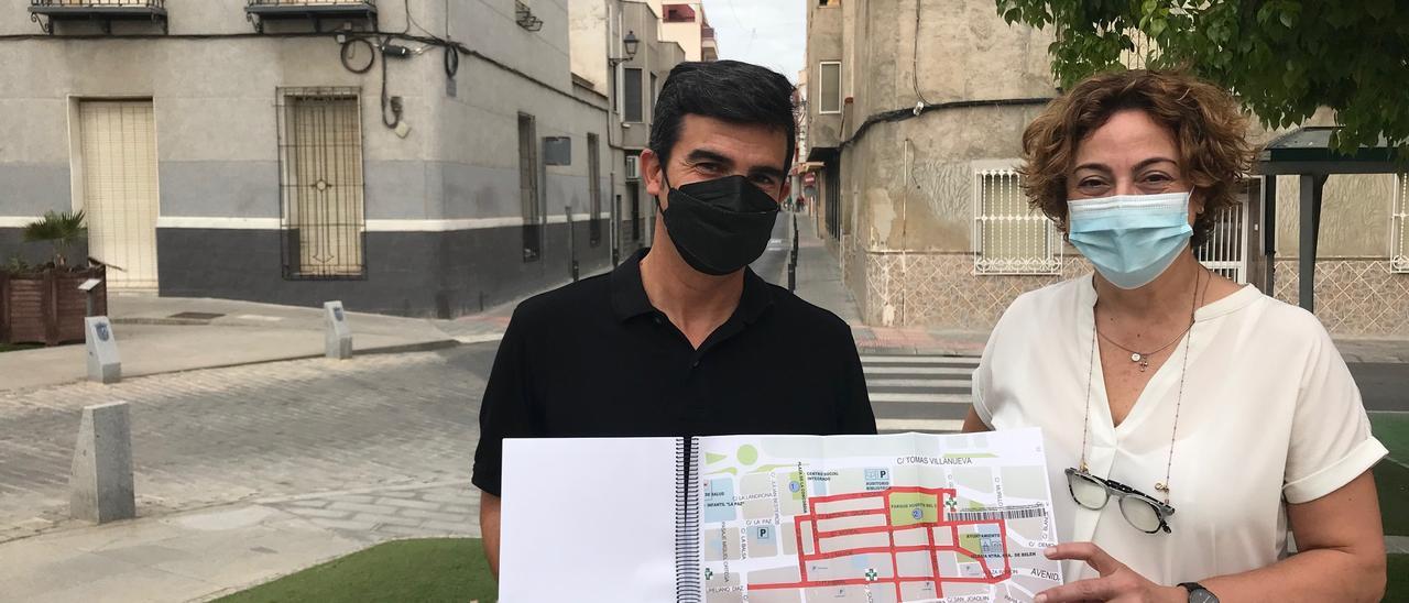 Imagen de la presentación del proyecto para la zona comercial del centro del casco urbano de Bigastro