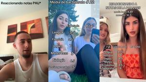 Tiktokers reaccionan a las notas de la selectividad