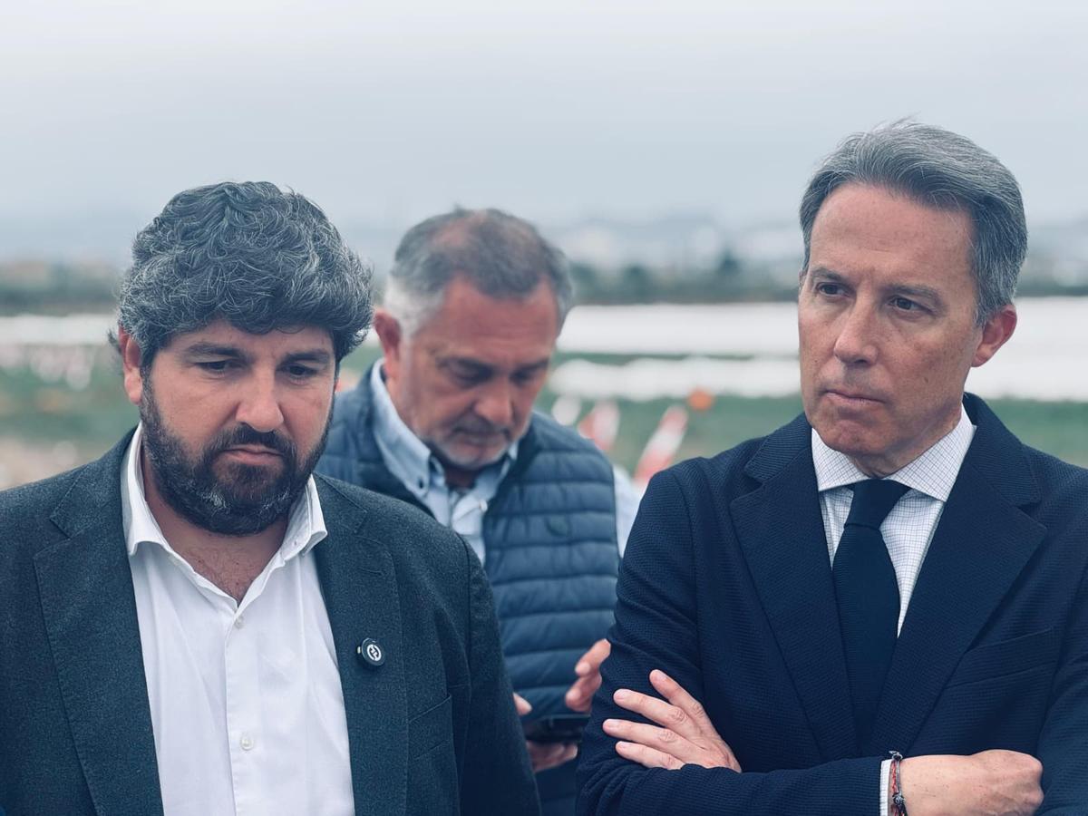 López Miras y Gil Jódar este viernes en Lorca.
