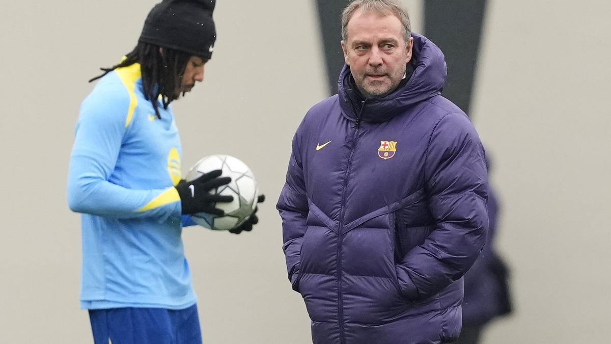 Entrenamiento del Barça antes de medirse este miércoles al Copenhague en el Camp Nou
