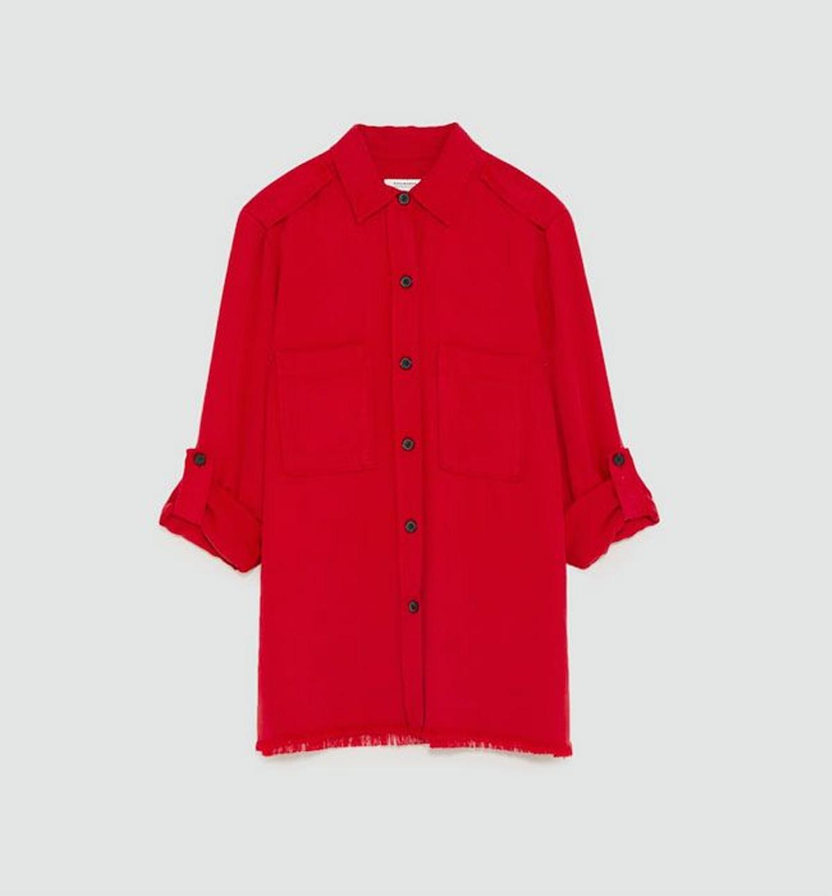 20 camisas de Zara: roja fluida