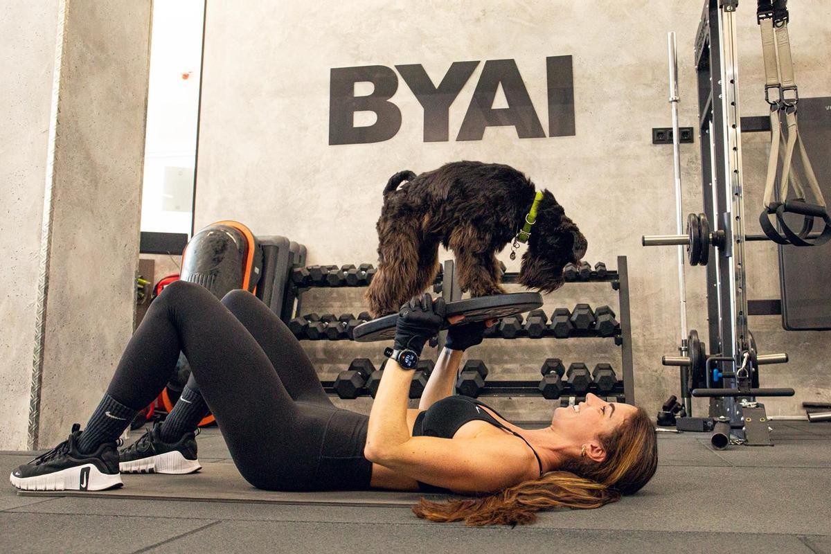 Covadonga y Matcha en uno de los entrenamientos.