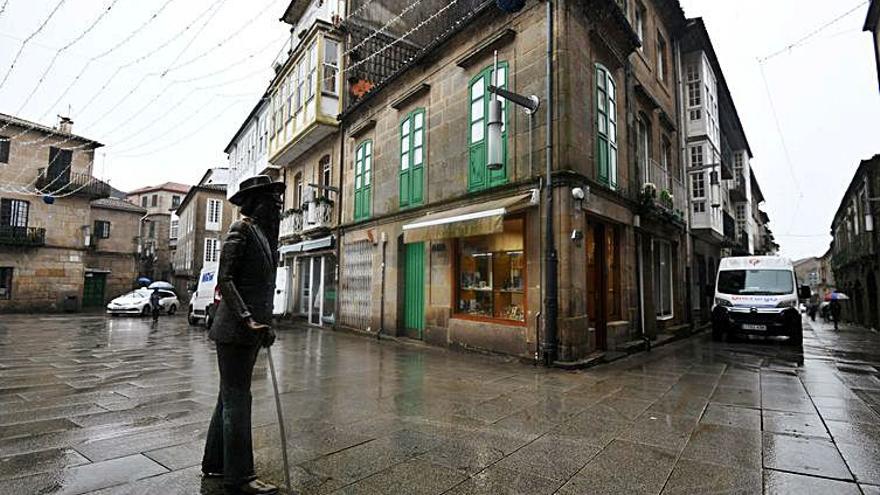 Praza de Méndez Núñez, en el casco histórico.