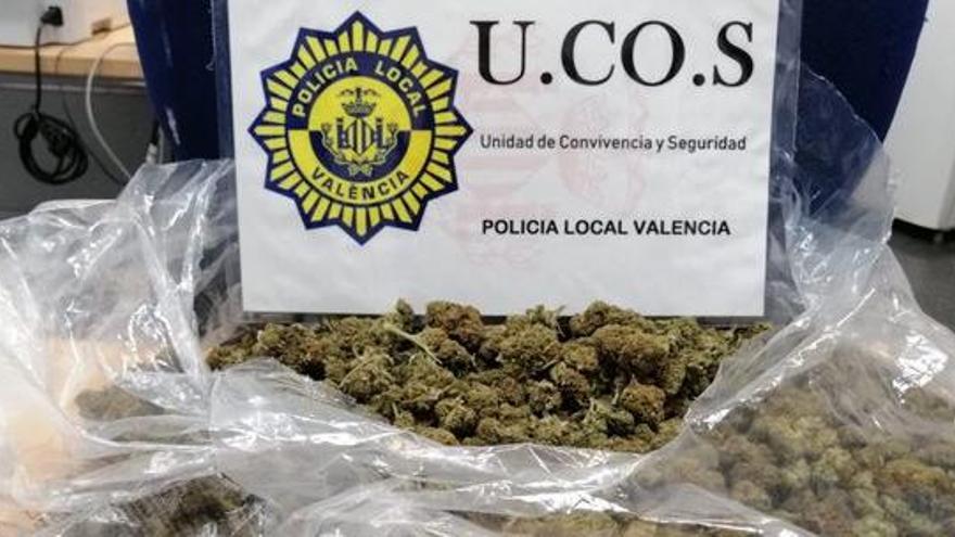 La marihuana incautada.