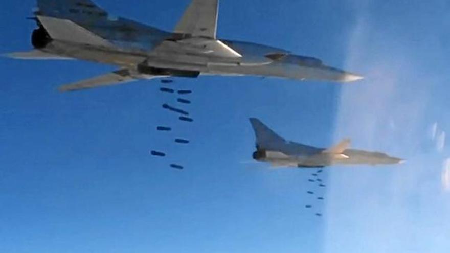 Avions russos en una operació de bombardeig