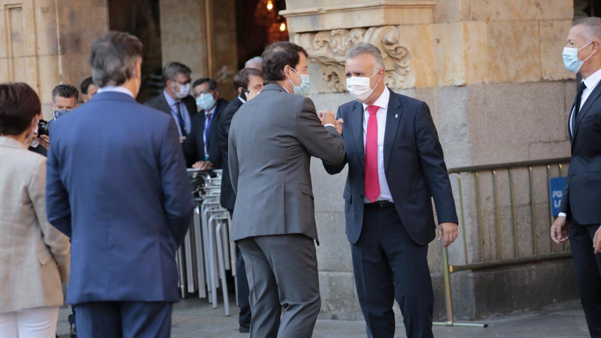 Imágenes del encuentro de presidentes en Salamanca
