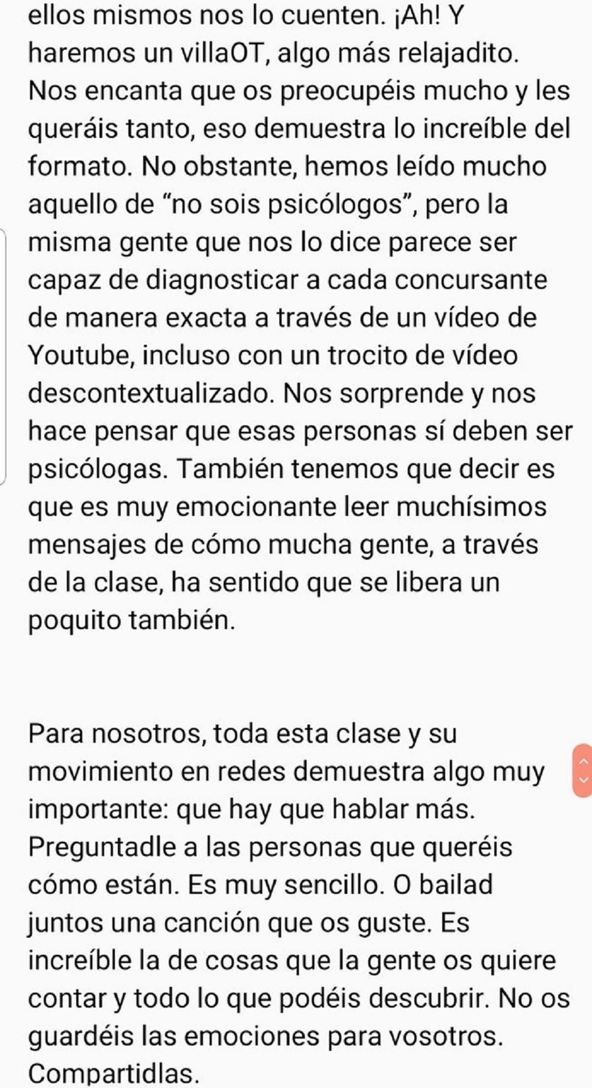 No quieren que nos guardemos las emociones