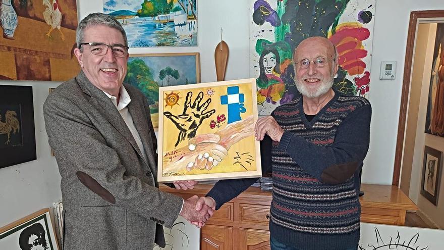 L&#039;artista Pere Reixach i Fusté dona un quadre a la Fundació Salut Empordà agraint la feina feta durant la pandèmia