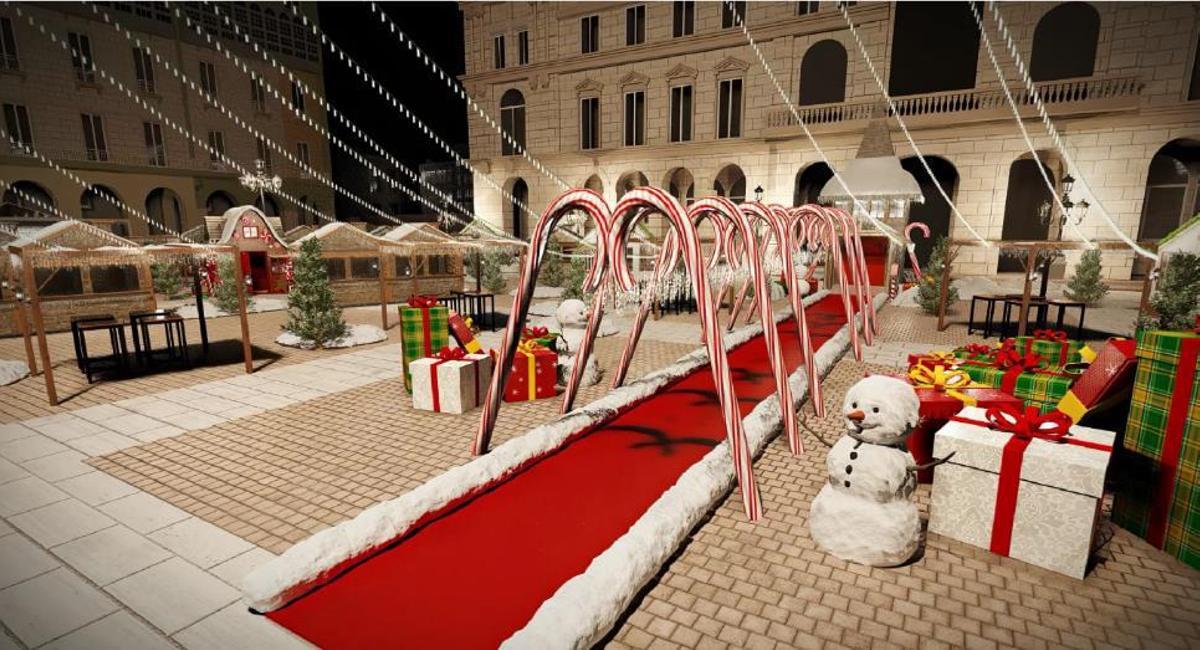 Así iban a ser las casetas del Poblado de Navidad de María Pita