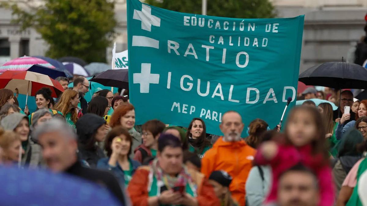 Imagen de archivo de una de las protestas para pedir mejoras en la educación pública.