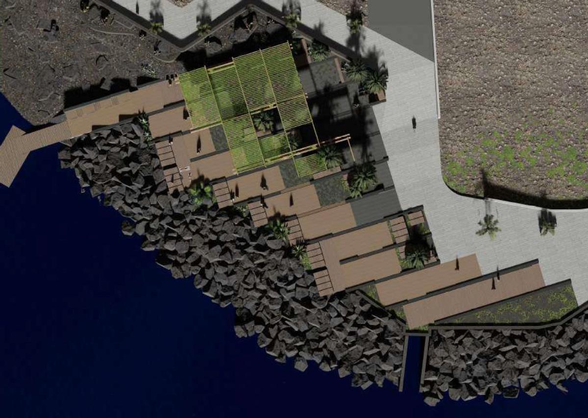 Infografía del proyecto del Centro de Buceo de Puerto del Carmen, en el municipio de Tías.
