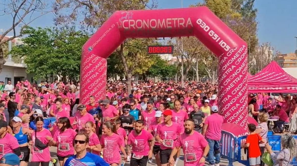 Carrera solidaria cancer de mama en Sagunt de otro año.