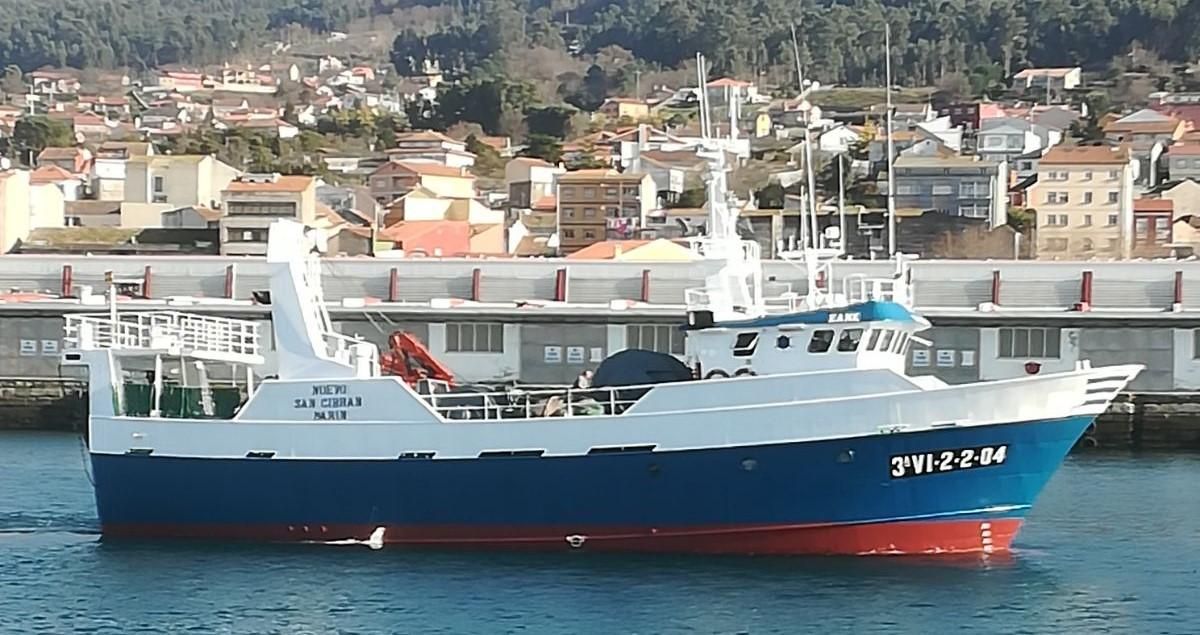 El arrastrero de litoral “Nuevo San Cibrán”.