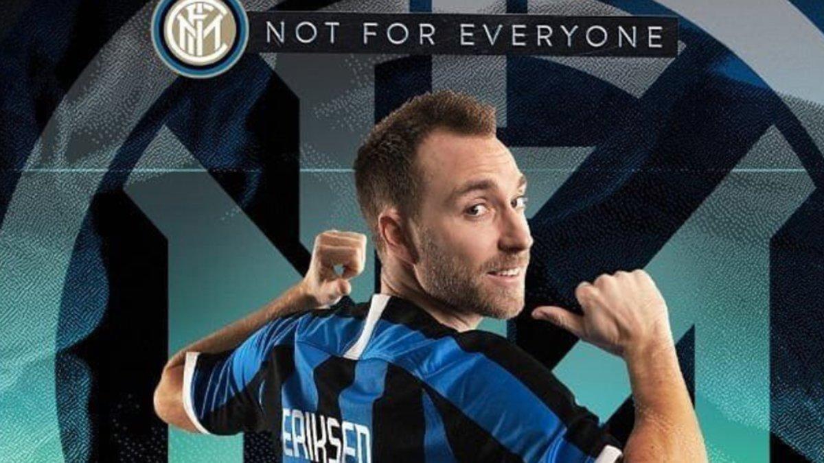 Eriksen ya luce la nueva camiseta del Inter