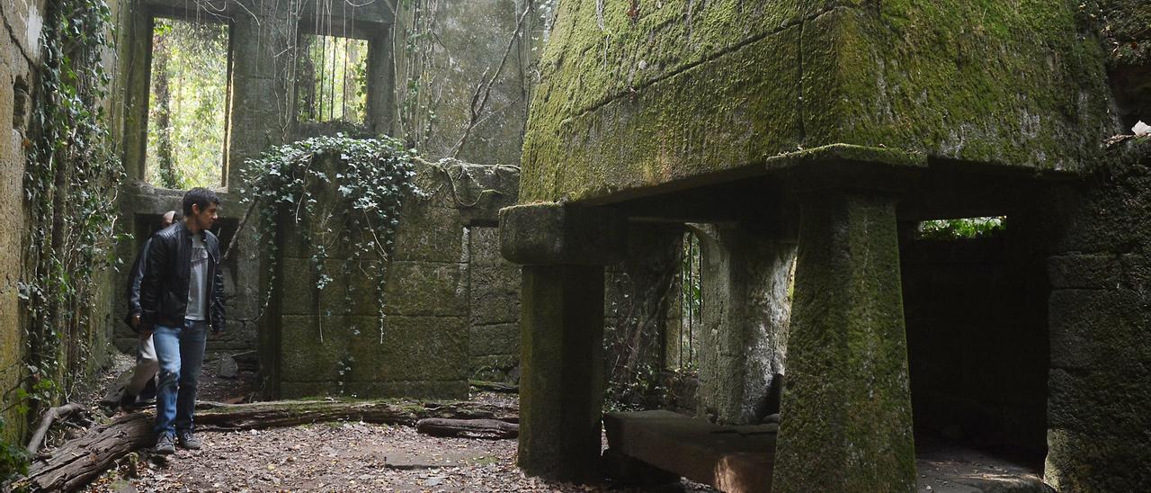 Vista del interior de uno de los inmuebles de la Granxa das Salinas.