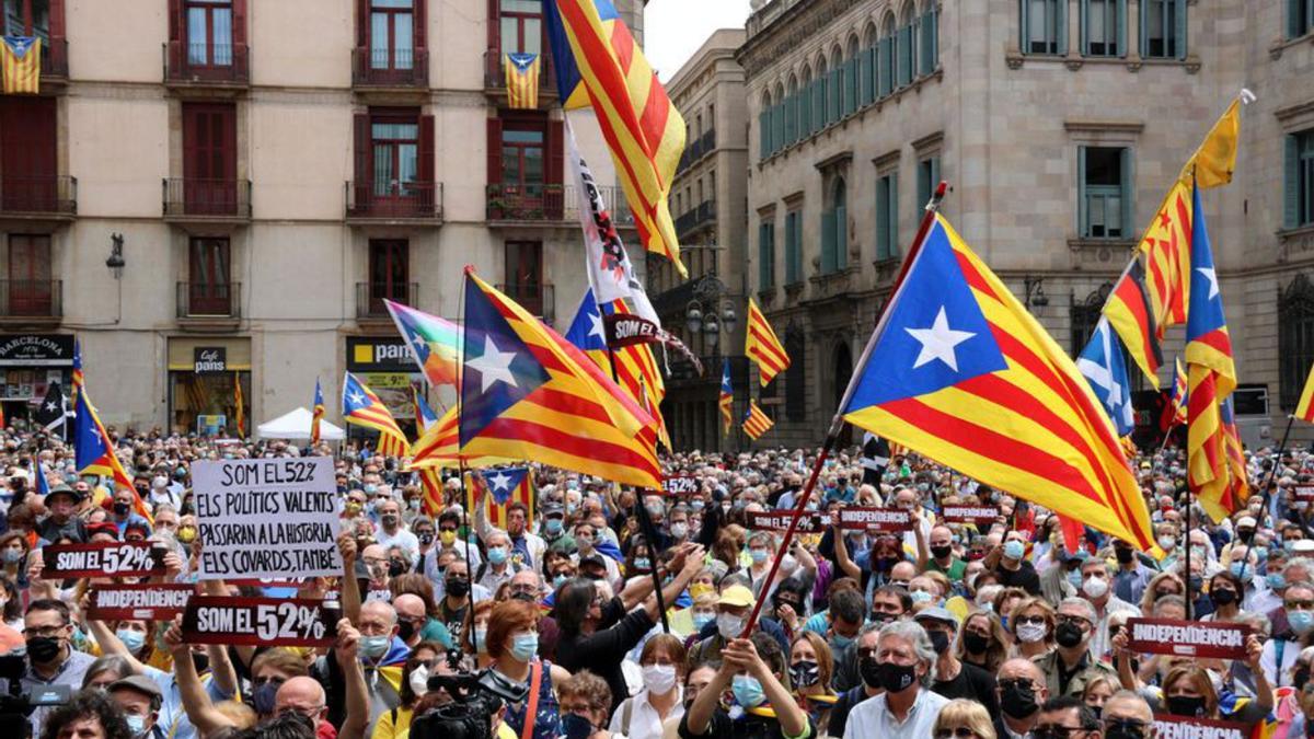 Una manifestació independentista, en una imatge d’arxiu.  | GEMMA SÁNCHEZ