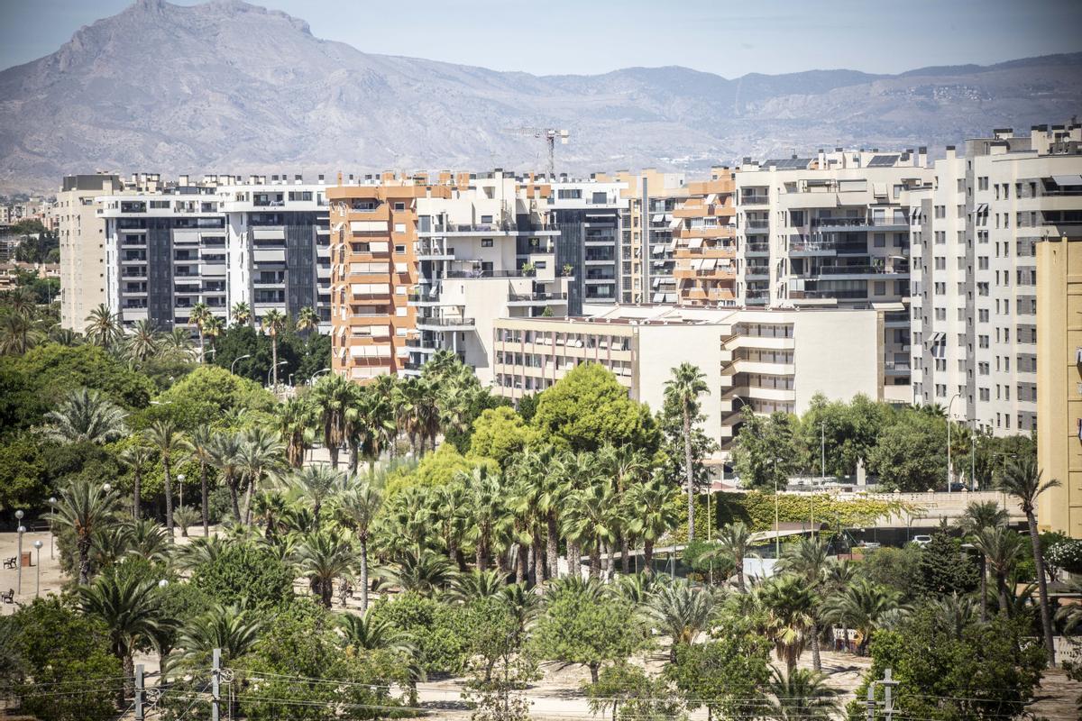 Una vista del PAU 5 de la playa de San Juan, en Alicante.