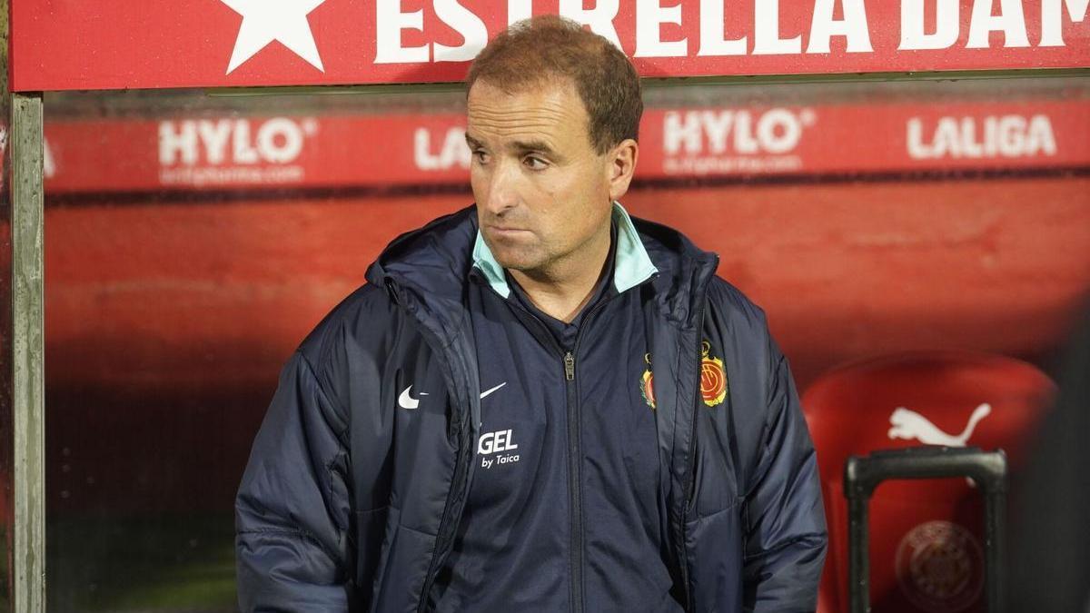 Jagoba Arrasate, este lunes en el banquillo del Mallorca en Montilivi.