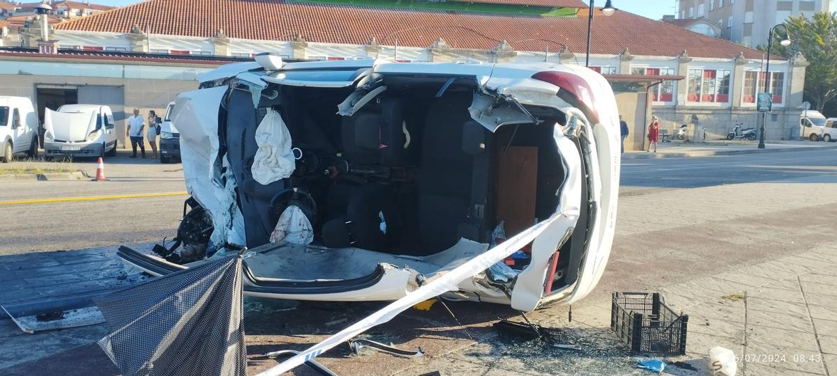 Accidente mortal en el centro de Cangas