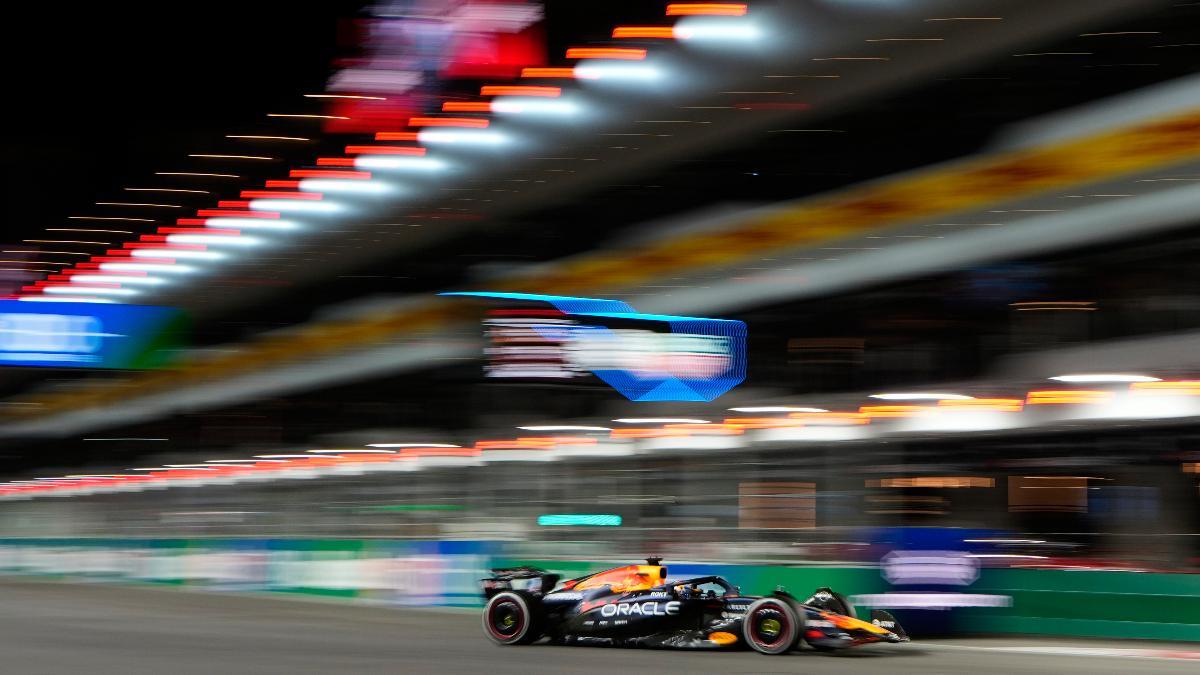 Max Verstappen , durante la carrera en Las Vegas