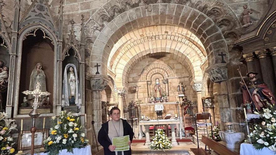 Interior da igrexa de Santiago de Breixa.