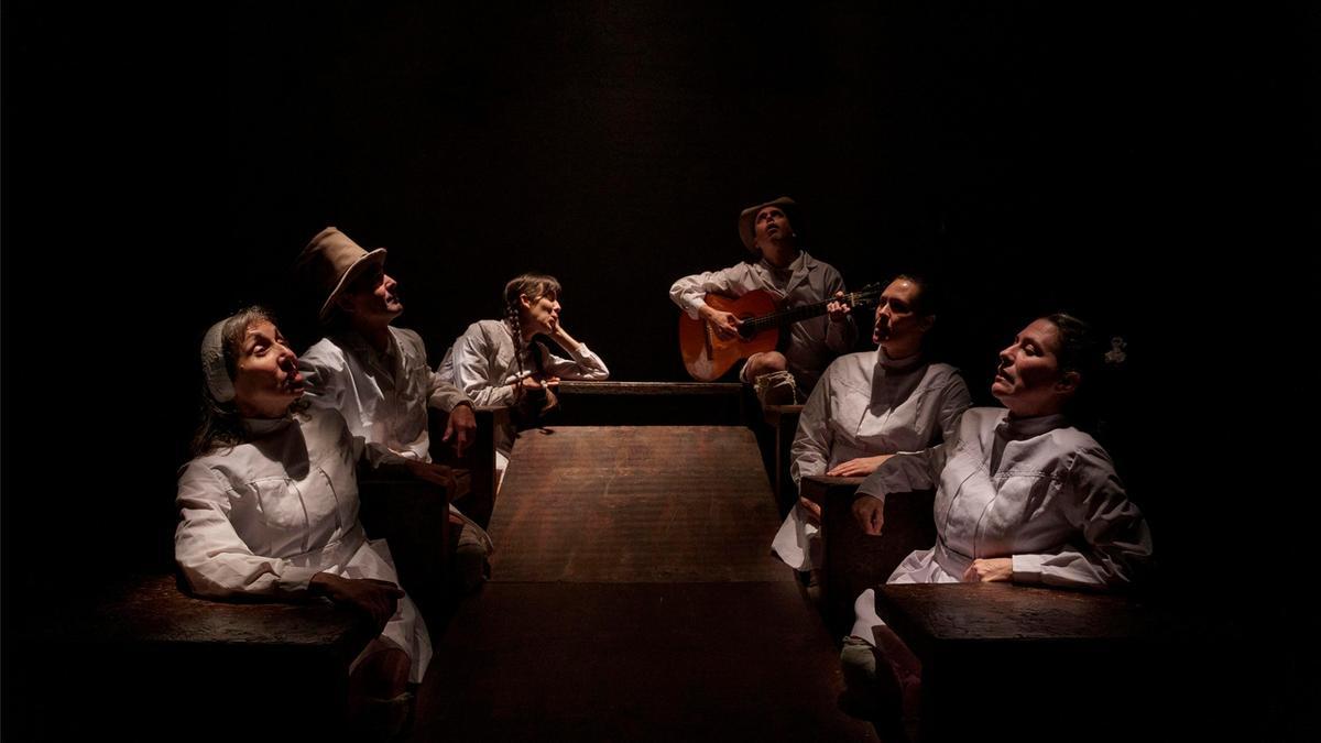 Una escena de una representación en el Centro de Artes Espacio Taktá, de Navalmoral