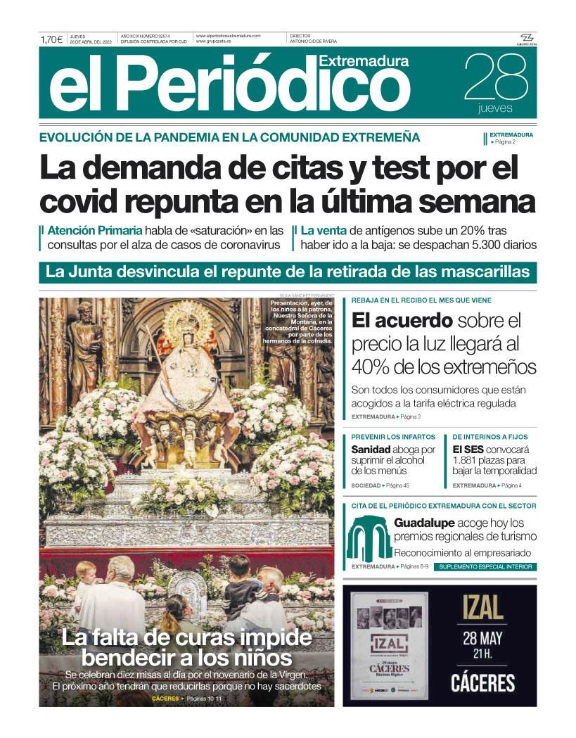 Consulta la portada correspondiente al día 28 de abril del 2022