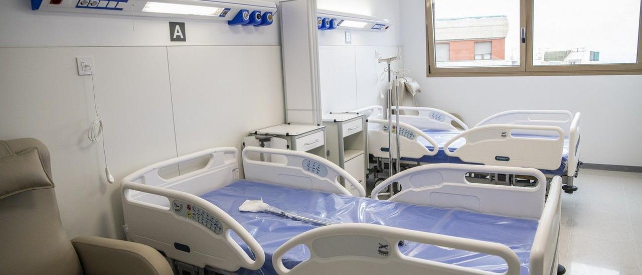 Una de las habitaciones del edificio anexo al Hospital Juan Carlos I.