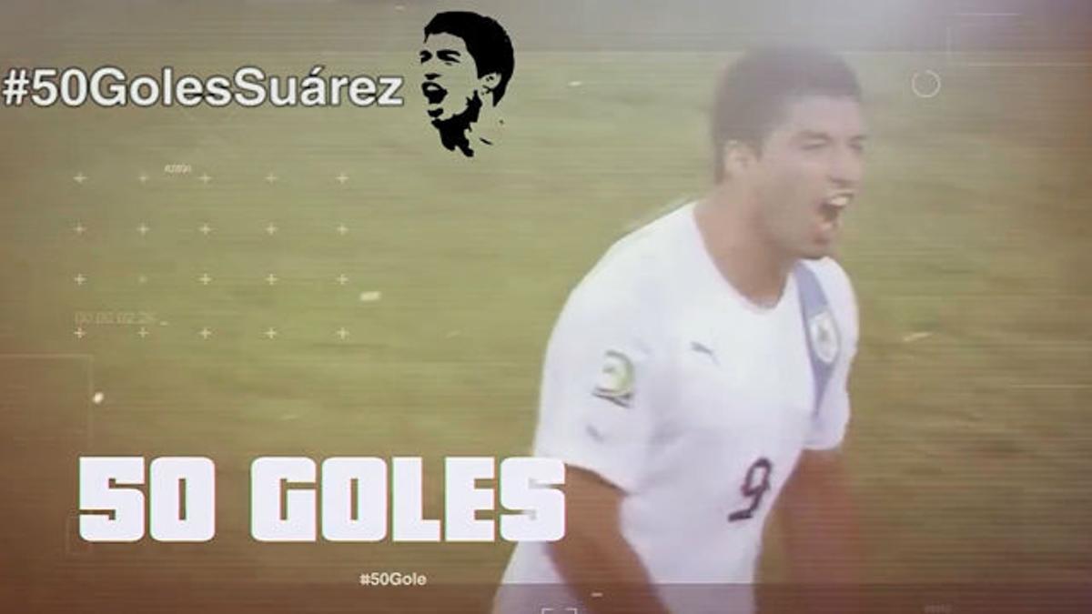 El homenaje de la Selección Uruguaya a Luis Suárez por los 50 goles