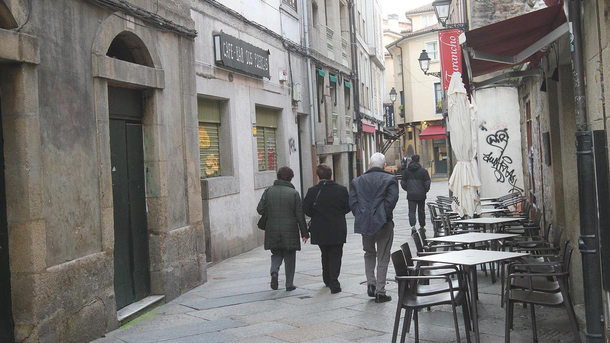 La zona de Os Viños donde tuvo lugar el atraco.