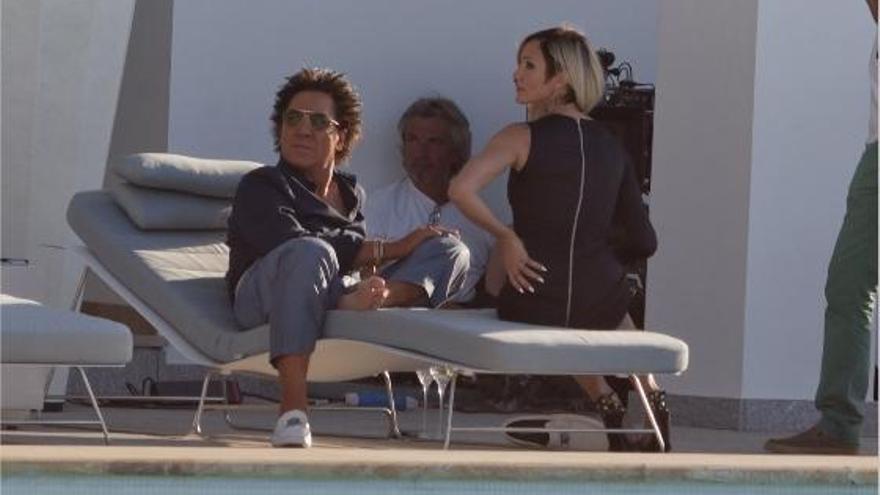 Javier Bardem y Cameron Diaz, durante el rodaje de la película de Ridley Scott, ayer, en Altea.