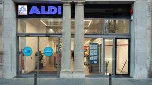 Un ALDI situado en la Gran Via de Barcelona.