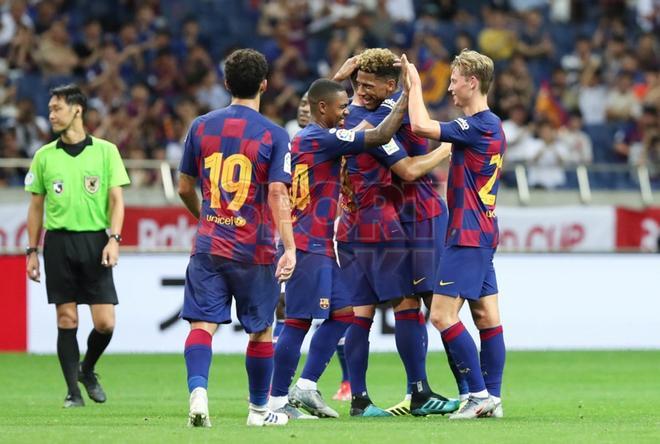 Imágenes del primer partido de pretemporada del FC Barcelona contra el Chelsea, amistoso correspondiente a la Rakuten Cup y disputado en el estadio Saitama.