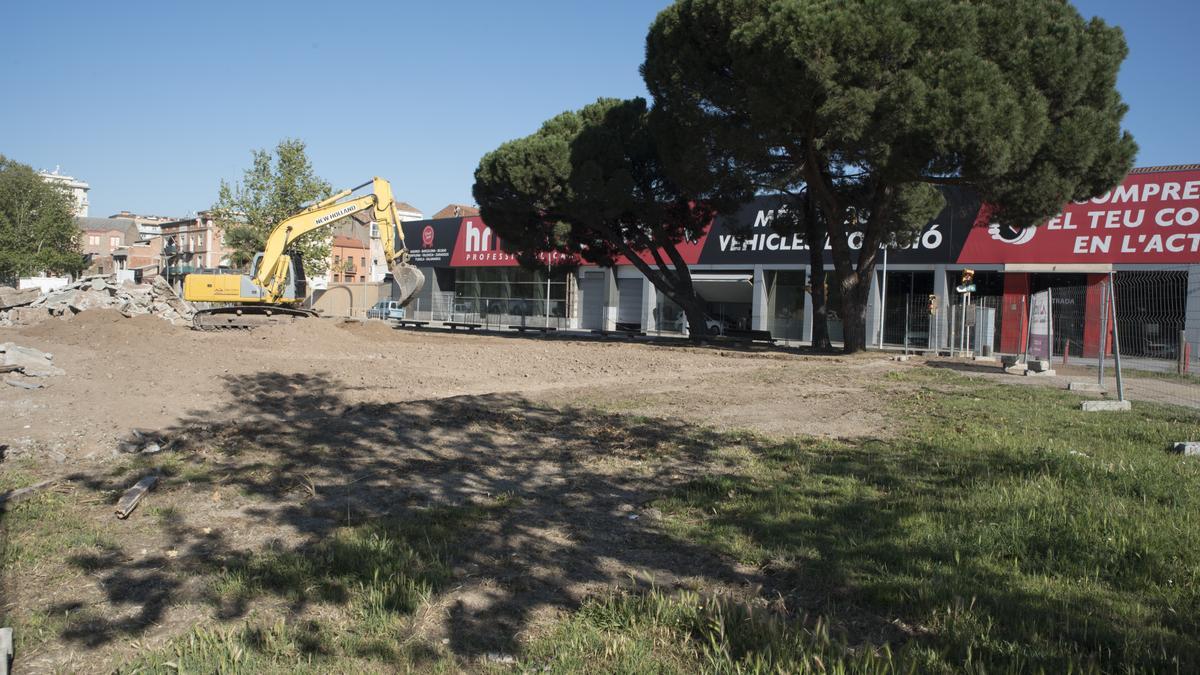 Obres d&#039;enderroc a la Carpa de Riu, en una imatge d&#039;arxiu