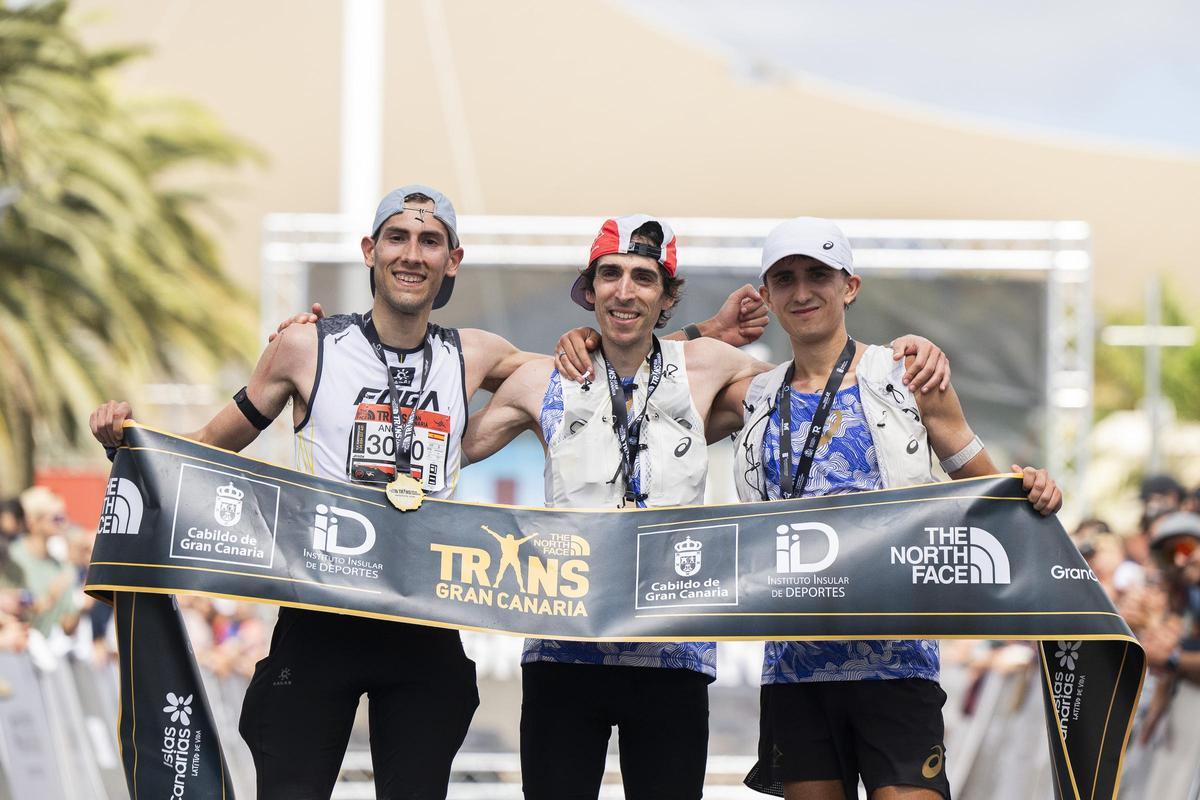 El podio de la Marathon de la Transgrancanaria 2026